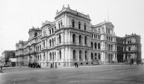 Queensland Iconic treasury building seen from William Street