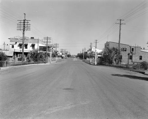 View of the exterior street scene in Charleville in the mid 1950s