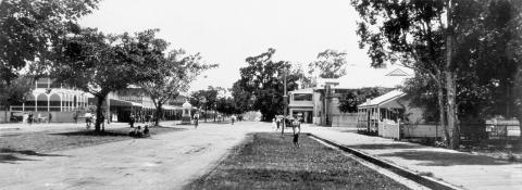 Panoramic view of Abbott Street in Cairns from the 1920s