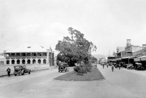 Wide view of Abbott Street in Cairns from the 1920s