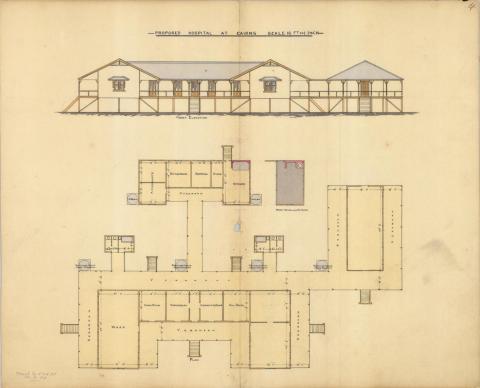 Architectural drawing of the proposed Hospital, Cairns
