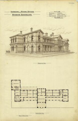 Plans of the Harbours and Rivers Offices, Brisbane