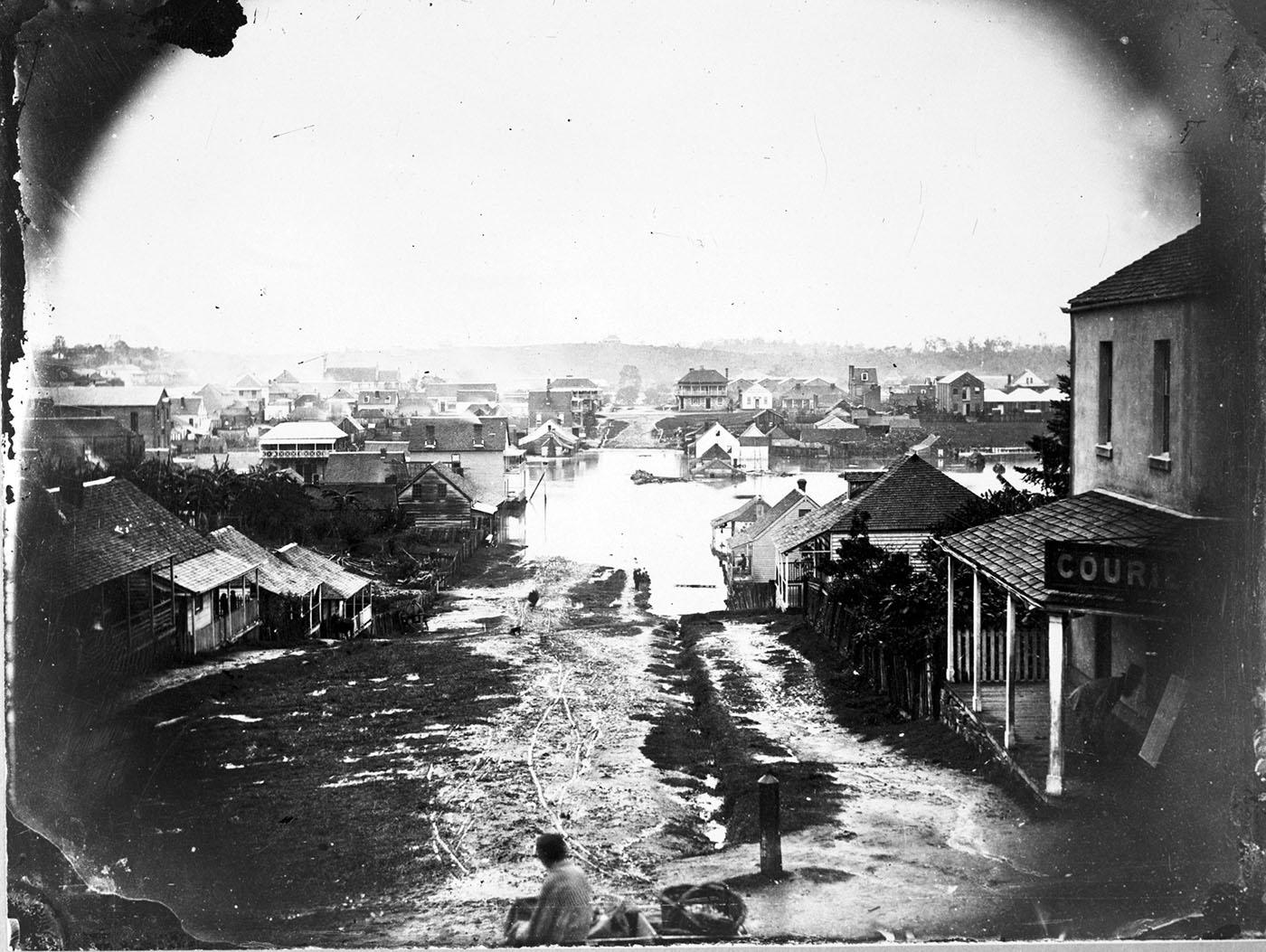 Flooded Charlotte Street, March 1864