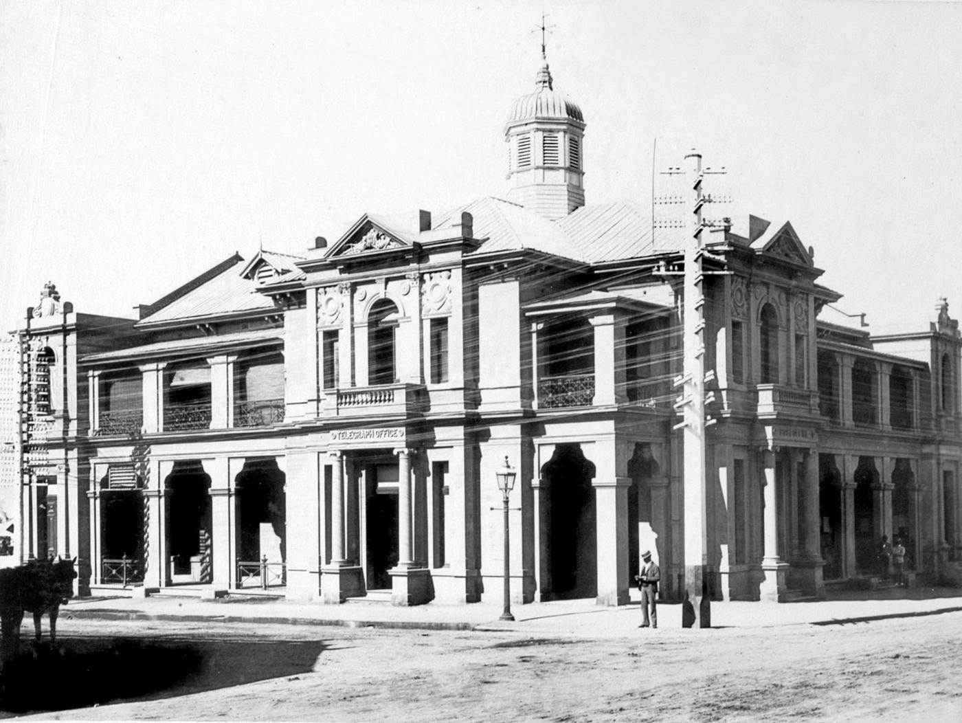 View of Post and Telegraph Office, Charters Towers, c1890