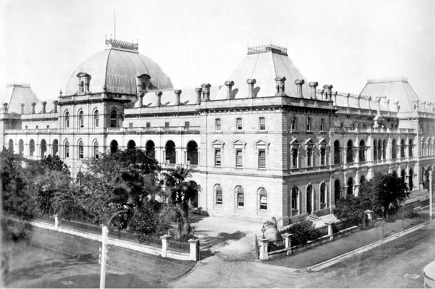 Parliament House - viewed from across Margaret Street and showing granduer of the architecture