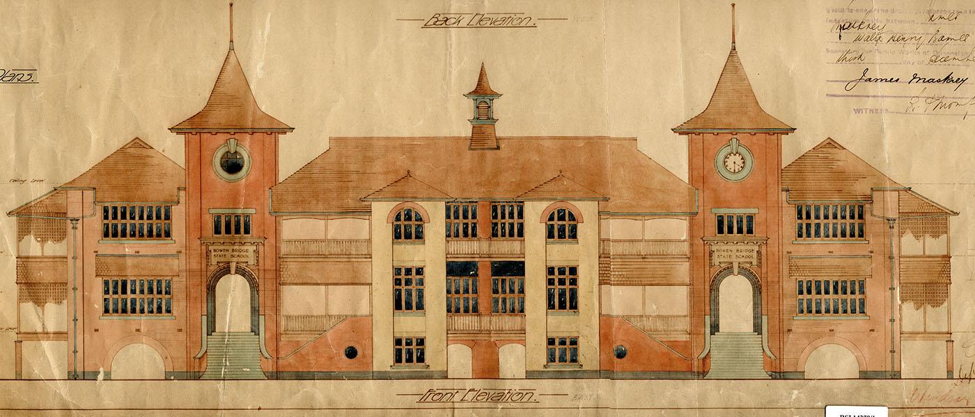 Architectural drawing of the Bowen Bridge State School
