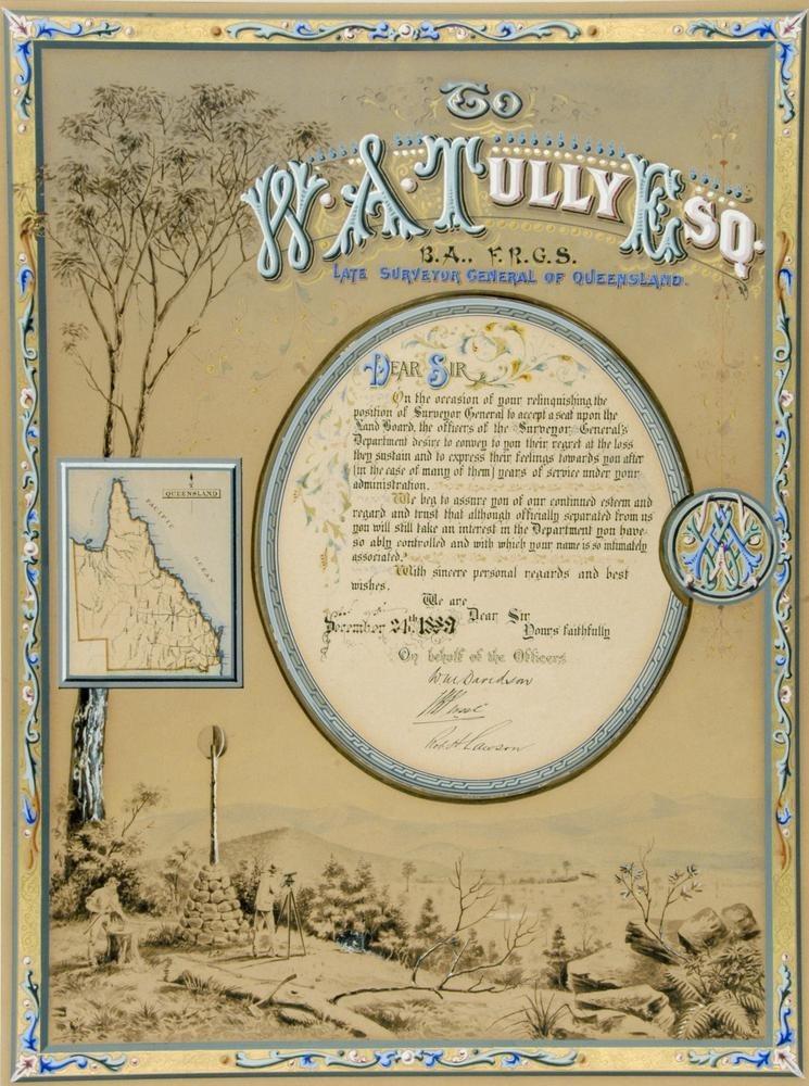 4690 W A Tully Address 24 Dec 1889