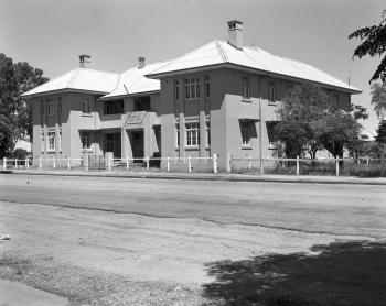 Exterior of Charleville courthouse, a Victorian stone building with tin roof