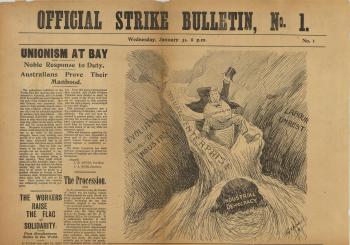 Front cover of the publication Official Strike Bulletin No. 1