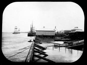 The Mackay waterfront, c 1886.  